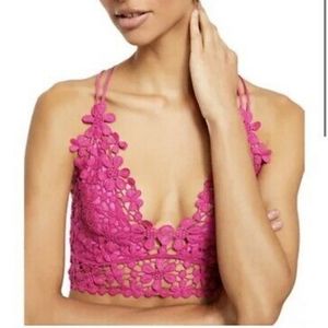 Free People Miss Daizie Lace Flower Bralette